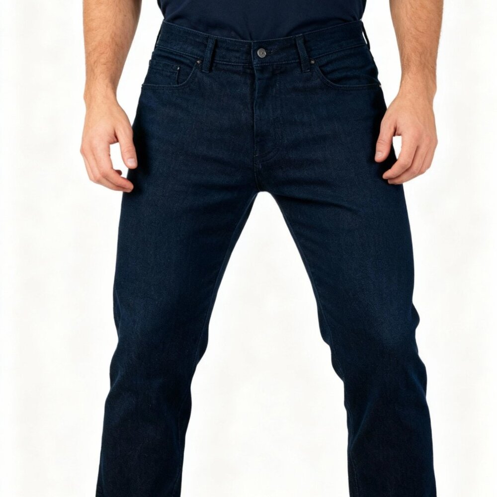 Jachs New York Men's Indigo Blue Straight Leg Designer Jeans Size 34x30